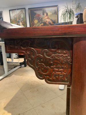 A Chinese hardwood recessed-leg altar table, 'qiaotouan', 19/20th C. — photo 13