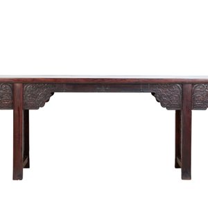 A Chinese hardwood recessed-leg altar table, 'qiaotouan', 19/20th C. — photo 8