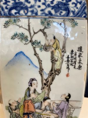 A Chinese hexagonal qianjiang cai vase, signed Hui Ru Shi 慧如氏, dated 1910 — 照片 4