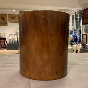 A Chinese huanghuali wood brush pot, 18/19th C. — 照片 19