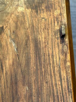 A Chinese Huanghuali wood coffin-shaped offering box and cover with mountainous landscape design, 17/18th C. — photo 17