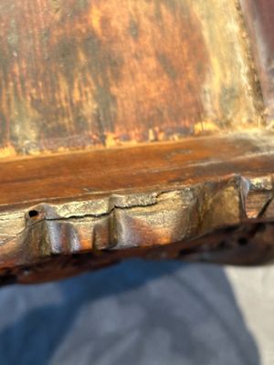 A Chinese Huanghuali wood coffin-shaped offering box and cover with mountainous landscape design, 17/18th C. — photo 34