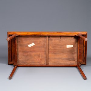 A Chinese huanghuali wooden two-drawer recessed-leg table, 19/20th C. — 照片 7