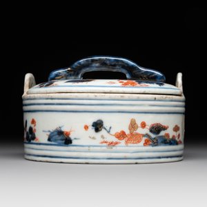 A Chinese Imari-style butter tub, a chocolate jug and a mug, Qianlong — photo 10
