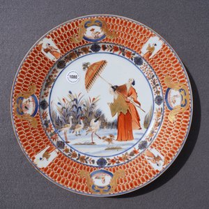 A Chinese Imari-style dish after Cornelis Pronk: “Dames au Parasol", Qianlong, ca. 1736-1738 — 照片 6