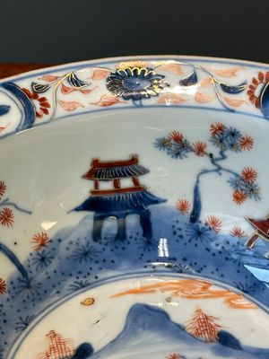 A Chinese Imari-style 'klapmuts' bowl with landscape design, ex-collection of August the Strong, Kangxi — photo 2