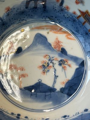 A Chinese Imari-style 'klapmuts' bowl with landscape design, ex-collection of August the Strong, Kangxi — photo 5