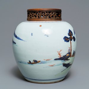 A Chinese Imari-style landscape jar, Kangxi — photo 3