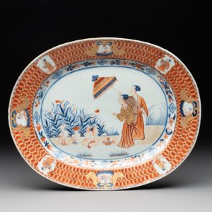 A Chinese Imari-style 'Parasol Ladies' tureen and stand after Cornelis Pronk, Qianlong, ca. 1740 — photo 2