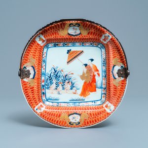 A Chinese Imari-style tray after Cornelis Pronk: 'Dames au parasol', Qianlong — photo 1