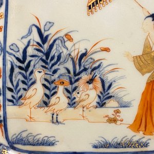 A Chinese Imari-style tray after Cornelis Pronk: 'Dames au parasol', Qianlong — photo 14