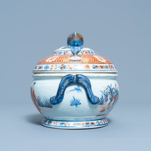A Chinese Imari-style tureen and cover after Cornelis Pronk: 'Dames au parasol', Qianlong — 照片 5