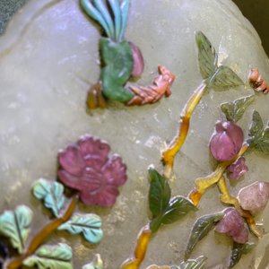 A Chinese inlaid hardstone ruyi sceptre, 19/20th C. — 照片 13