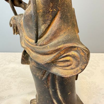 A Chinese inscribed lacquered gilt-bronze figure of a luohan — photo 8