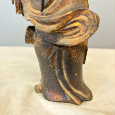 A Chinese inscribed lacquered gilt-bronze figure of a luohan — photo 9