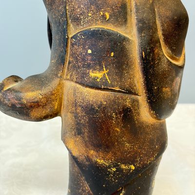 A Chinese inscribed lacquered gilt-bronze figure of a luohan — photo 13