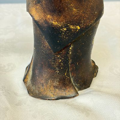 A Chinese inscribed lacquered gilt-bronze figure of a luohan — photo 14