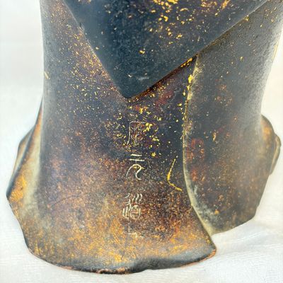 A Chinese inscribed lacquered gilt-bronze figure of a luohan — photo 15