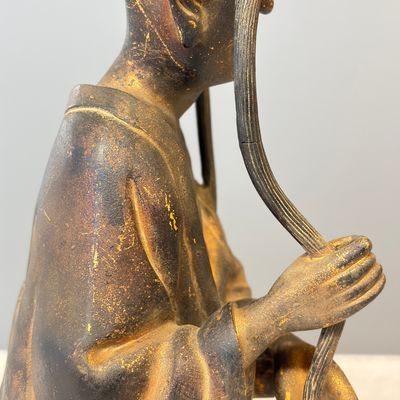 A Chinese inscribed lacquered gilt-bronze figure of a luohan — photo 18