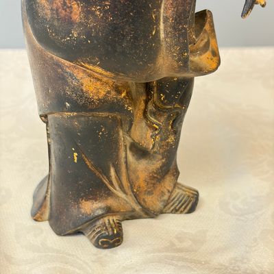 A Chinese inscribed lacquered gilt-bronze figure of a luohan — photo 20