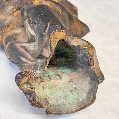 A Chinese inscribed lacquered gilt-bronze figure of a luohan — photo 23