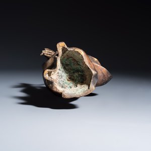 A Chinese inscribed lacquered gilt-bronze figure of a luohan — photo 7