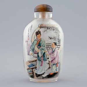 A Chinese inside-painted glass snuff bottle, 19/20th C. — 照片 1