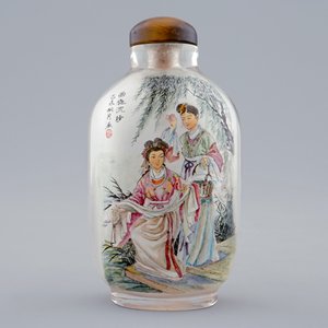 A Chinese inside-painted glass snuff bottle, 19/20th C. — 照片 3