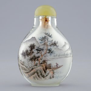 A Chinese inside-painted glass snuff bottle, 20th C. — photo 3
