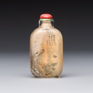 A Chinese inside-painted glass snuff bottle with insects, signed Bi Rongjiu 畢榮九, dated 1899 — photo 2