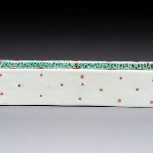 A Chinese iron-red and green-enamelled reticulated incense stick holder, 19th C. — photo 7