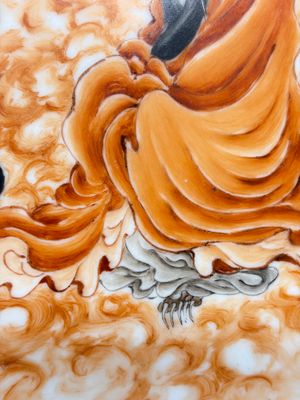 A Chinese iron-red and grisaille-decorated dish — foto 4