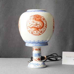A Chinese iron red and overglaze blue eggshell porcelain 'dragon' lantern, Republic — 照片 13