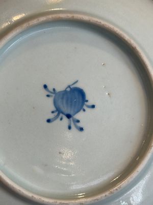 A Chinese iron-red 'bat' saucer and a black-glazed 'ship' saucer with calligraphy, Guangxu mark, 19th C. — photo 18