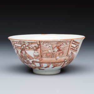 A Chinese iron-red-decorated bowl with narrative design — foto 1