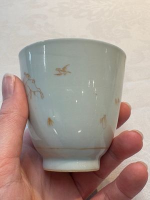 A Chinese iron-red-decorated 'boy and buffalo' cup and saucer and a famille rose 'Xi Xiang Ji' cup and saucer, Qianlong — photo 3