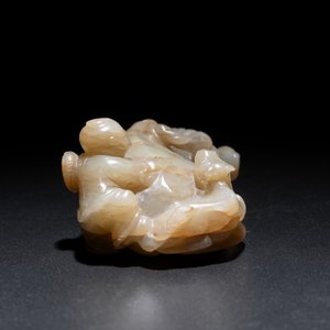 A Chinese jade 'boy on a buffalo' group, Qing — photo 5