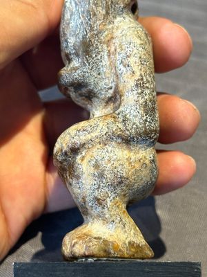 A Chinese jade carving of a crouched figure, possibly Hongshan culture — 照片 12