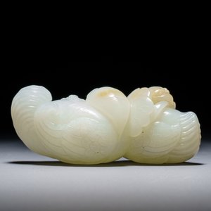 A Chinese jade group of two ducks, 19/20th C. — 照片 4