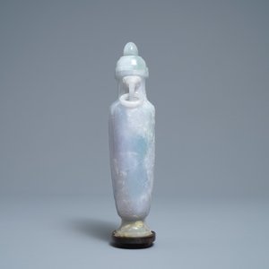 A Chinese jade 'immortals' vase and cover, 19th C. — 照片 5