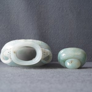 A Chinese jade 'immortals' vase and cover, 19th C. — 照片 9