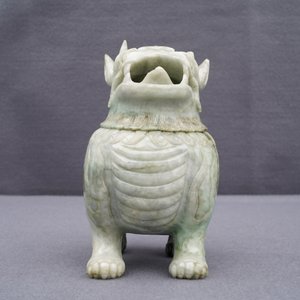 A Chinese jadeite luduan incense burner and cover, 19/20th C. — 照片 15