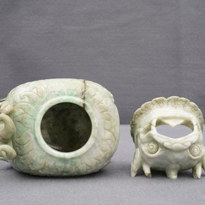 A Chinese jadeite luduan incense burner and cover, 19/20th C. — 照片 17