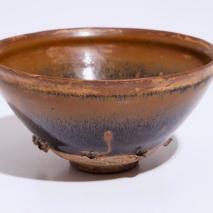 A Chinese Jian black and brown glazed hare's fur tea bowl, Song — 照片 3