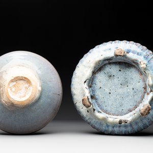 A Chinese Jun-glazed bowl and a narcissus basin, Ming/Qing — photo 7