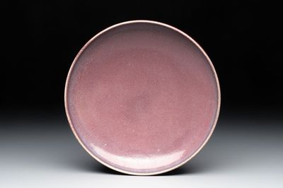 A Chinese 'jun' plate, Ming or later