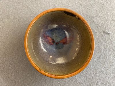 A Chinese junyao bowl with brass rim mount, Song — 照片 1