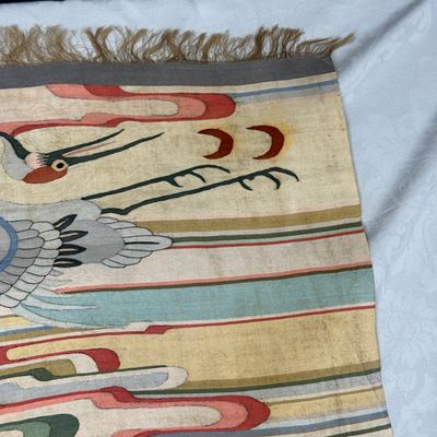 A Chinese kesi 'Deer, Crane and Dragon' panel — photo 12