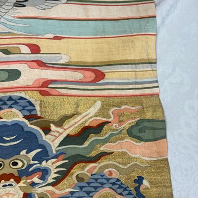 A Chinese kesi 'Deer, Crane and Dragon' panel — photo 13