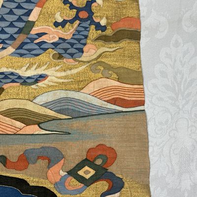 A Chinese kesi 'Deer, Crane and Dragon' panel — photo 15